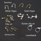 Image of different earwires available. 
Silver Hypo / Gold Hypo
Clip on / Screw Clip on
Sterling Silver / Leverback